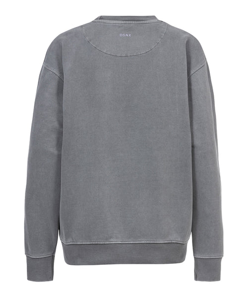 | color:grau | yoga damen boxy sweater vintage namaste philia | bio baumwolle | yoga sweater vintage | yoga damen sweater nachhaltig