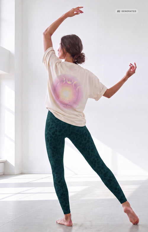 Yoga Boxy T-Shirt 2.0 Aura Bio Baumwolle Sora - weiß – AI GENERATED / KI-GENERIERT