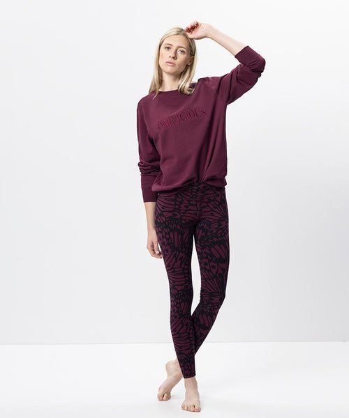 | color:rot |yoga sweater om rot bio baumwolle