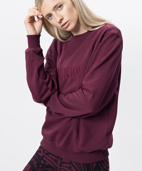 | color:rot |yoga sweater om rot bio baumwolle