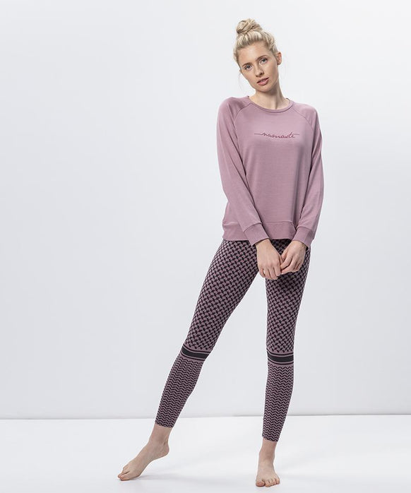 color:rosa |yoga leggings bio baumwolle keffiah rosa 