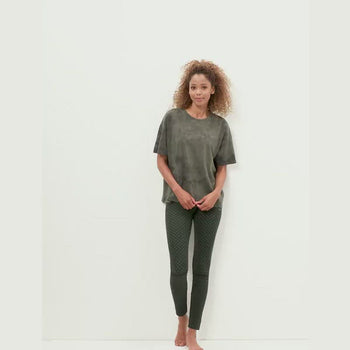 | color:grün |yoga leggings grün baumwolle keffiah