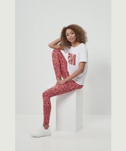 | color:orange |sport leggings yoga polyester orange gemustert