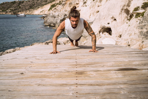 | color:weiss |yoga tank männer weiss