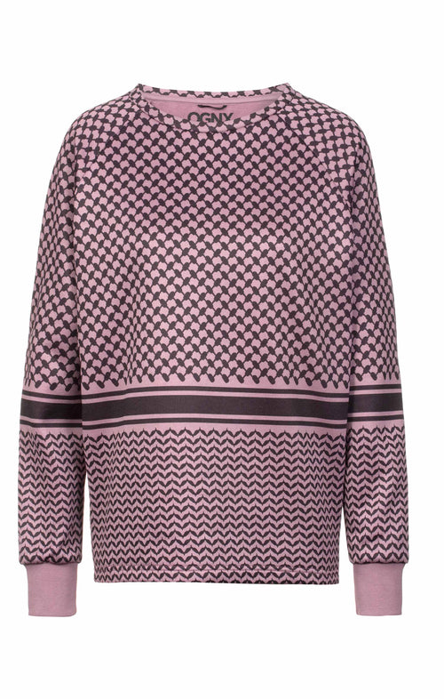 | color:rosa |yoga sweater keffiah rosa
