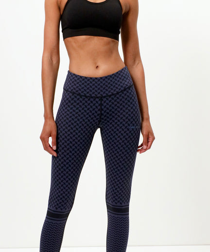 | color:blau |yoga leggings blau keffiah