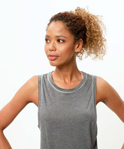 | color:dunkel grau |yoga Tank tencel dunkel grau |yogakleidung