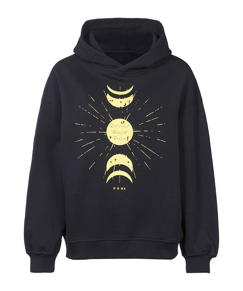 | color:schwarz |yoga hoodie sinah diepold kale&cake |hoodie mond sonne