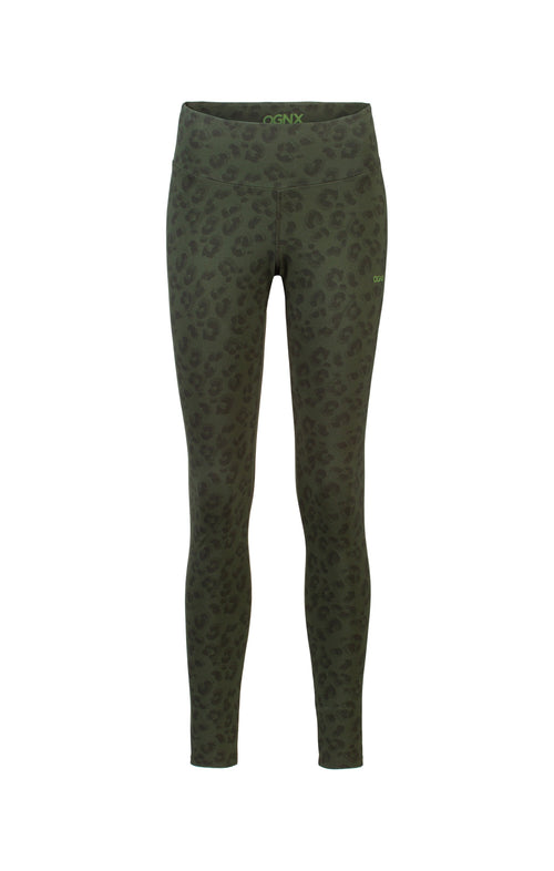 | color:grün |Yoga leggings leo baumwolle grün