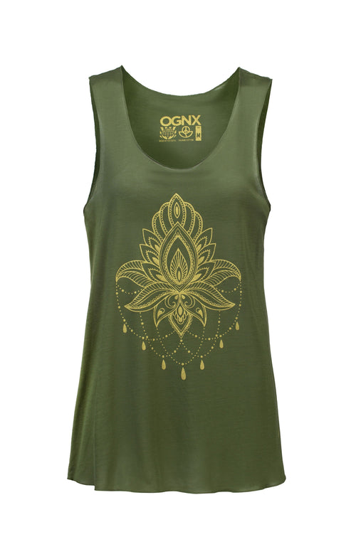 | color:grün |yoga tank lotus tencel |yoga kleidung