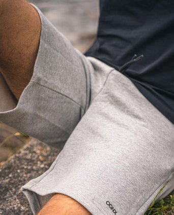 | color:grau |yoga shorts männer grau bio baumwolle