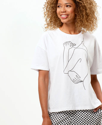 | color:weiß |yoga T-shirt weiß one line