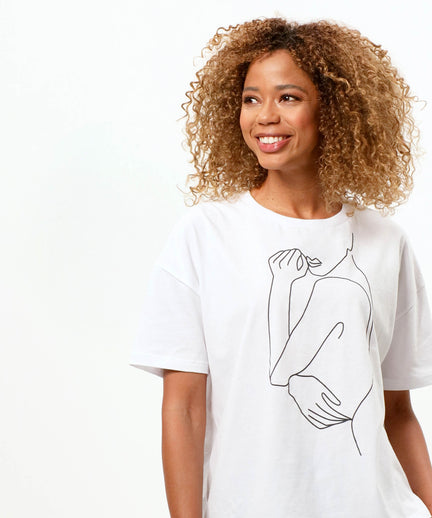 | color:weiß |yoga T-shirt weiß one line