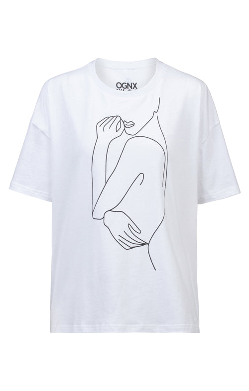 | color:weiß |yoga T-shirt weiß one line
